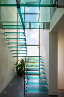 Contemporary glass staircase 