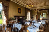 Dining room set for dinner - Swinton Park Hotel, Yorkshire