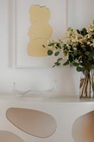 Flowers on modern console table