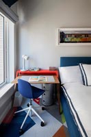 Desk and chair in modern childrens room