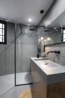 Modern shower room in concrete