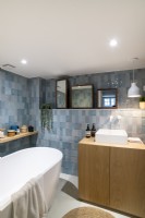 Bathroom with moroccan zellige tiles