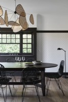 Modern monochrome dining room 