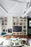 Built-in wall unit in modern living room