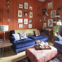 Colourful eclectic classic living room