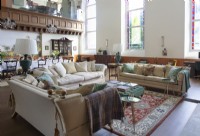 Lounge are of open plan living space in converted chapel