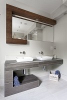 Contemporary double sink unit