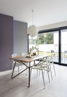 Contemporary dining room with view to terrace