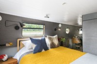Bedroom on canal boat.