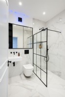 Modern bathroom with walk in shower
