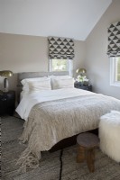 Contemporary bedroom in muted tones