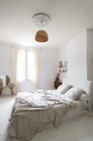Simple white country bedroom