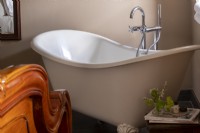 Rolled top bath in period house
