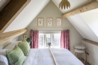 Attic bedroom with double bed