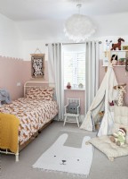 Play tent in modern childrens bedroom