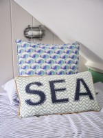 Colourful coastal themed cushions