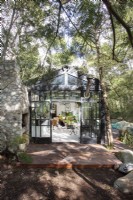 Greenhouse  in forest