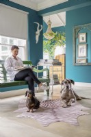 Homeowner with pet dogs - feature portrait