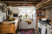 Country kitchen with windowseat