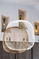 Detail of modern lampshades