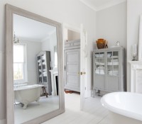 Classic family bathroom with roll top bath and shower