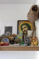 Artist's studio shelves, collections