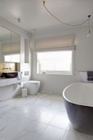 Contemporary Bathroom with full bath and shower