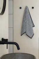 Close up of towel hooks