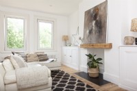 Bright white classic living room