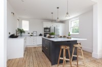 Black and white Shaker style kitchen