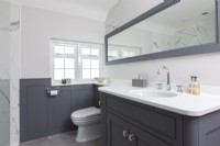 Classic vanity with grey panelling