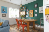 Retro green dining room