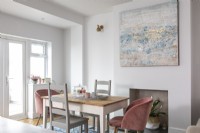 Dining room in pastel colours