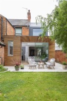 Contemporary, timber clad single storey extension