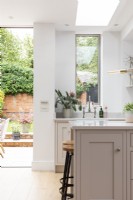 Contemporary shaker grey and white kitchen