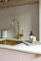 Brass inset sink and tap