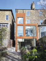 Contemporary house extension with glass windows