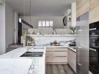 Modern kitchen in neutral tones