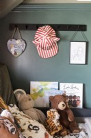 Detail of toys and accessories in childrens bedroom