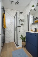 Modern bathroom with shower cubicle 