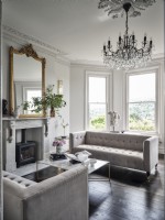 Living room in muted tones