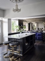 Modern kitchen with marble island unit