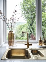  Close up of gold sink 
