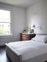 Minimal bedroom in neutral tones