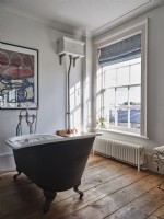 Bathroom with vintage freestanding bath