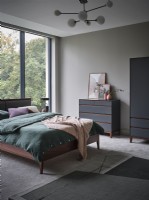 Relaxed bed in modern room