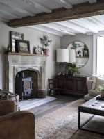 Fireplace in country sitting room