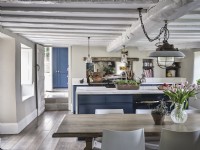 Country kitchen with exposed wooden beams