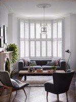 White shutters in sitting room