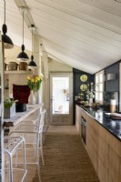 Modern country galley style kitchen 